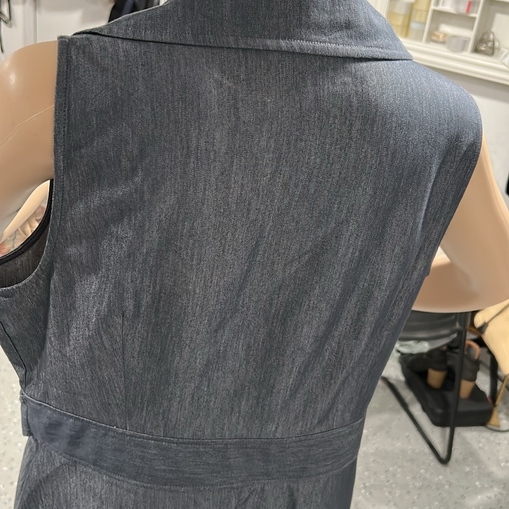 London Times Denim Wrap Dress - Picture 6 of 8